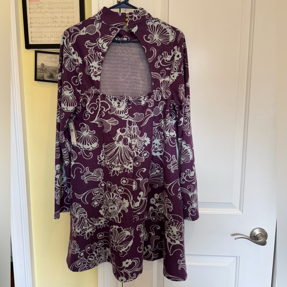 Anthropologie Purple and White Floral Dress - Picture 3 of 6